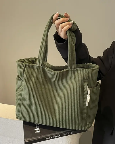 Tilda | Ribbed carrier bag with cord detail