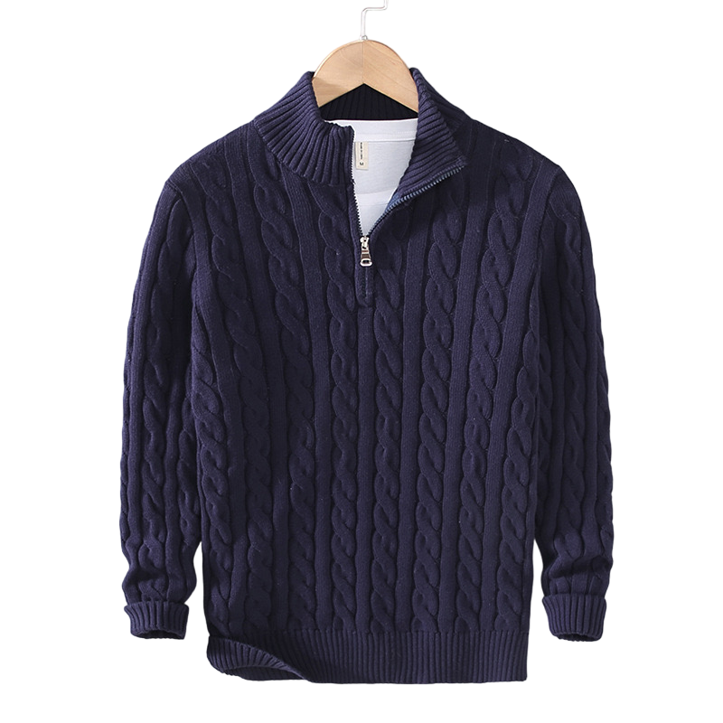 Joshua | Luxury knitted pullover with zipper