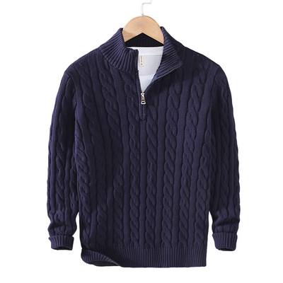Joshua | Luxury knitted pullover with zipper