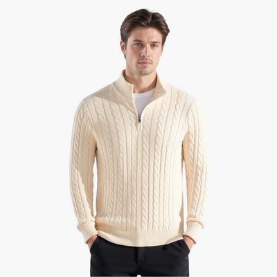 Joshua | Luxury knitted pullover with zipper