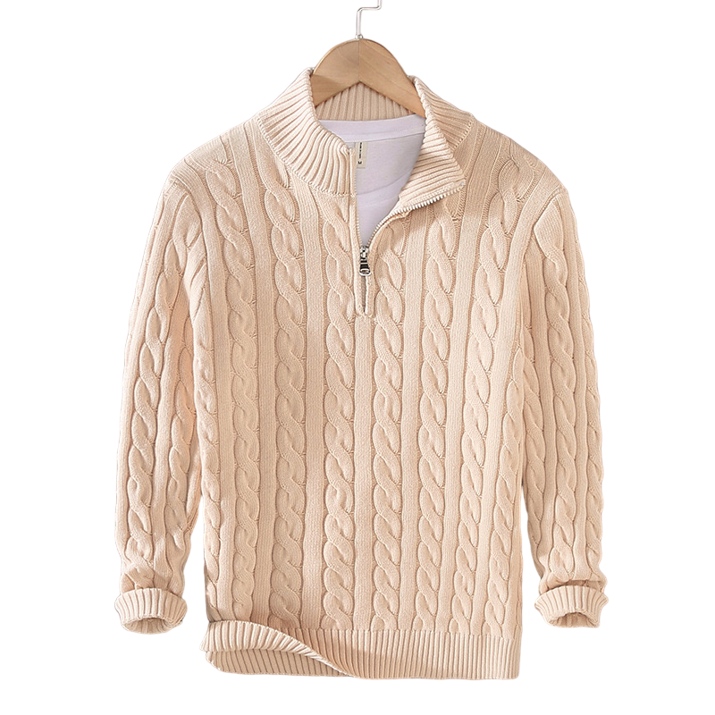 Joshua | Luxury knitted pullover with zipper