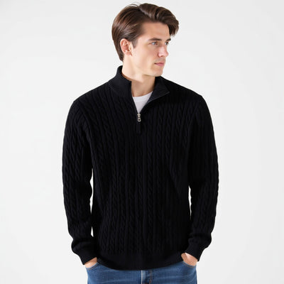 Joshua | Luxury knitted pullover with zipper