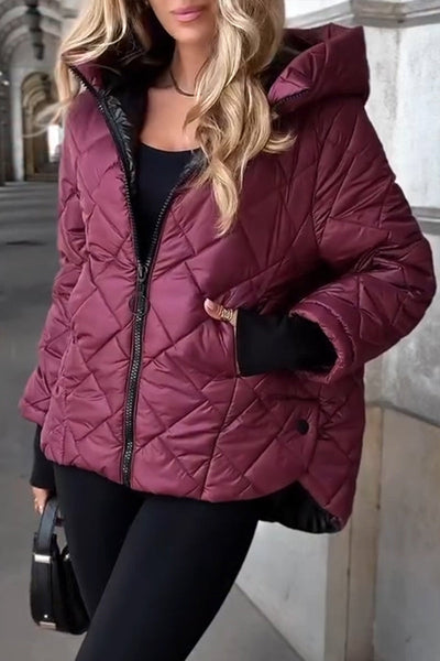 Women's casual hooded cotton jacket