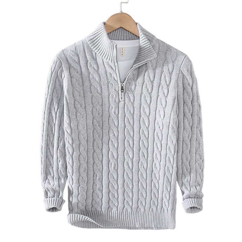 Joshua | Luxury knitted pullover with zipper