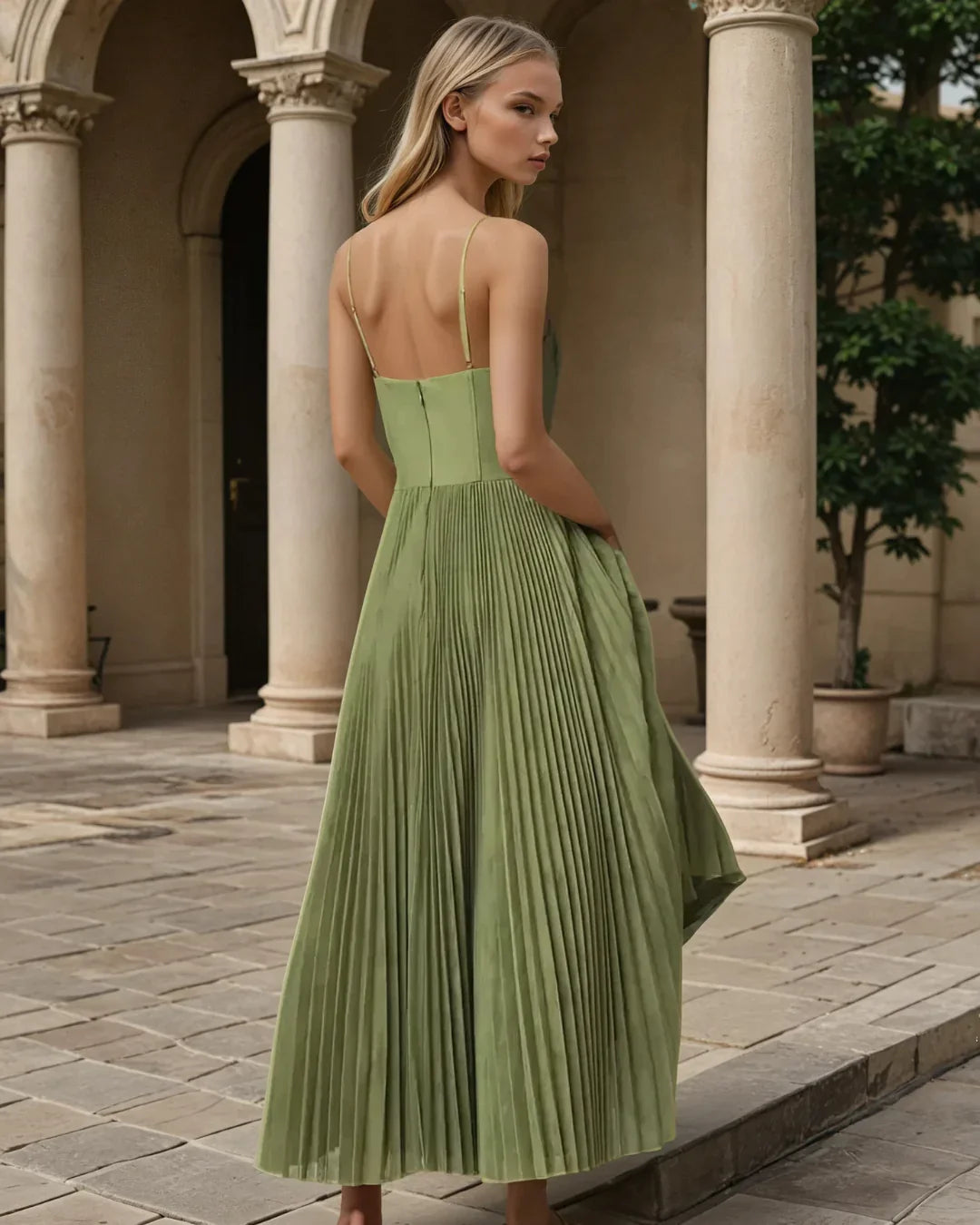 Olivia Dress | Modern elegance with an open back