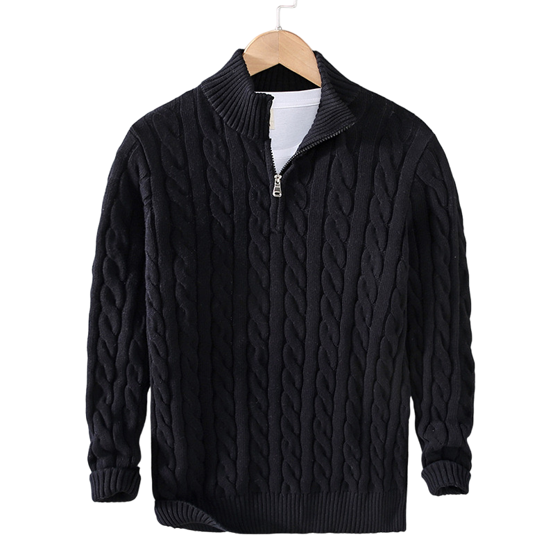 Joshua | Luxury knitted pullover with zipper