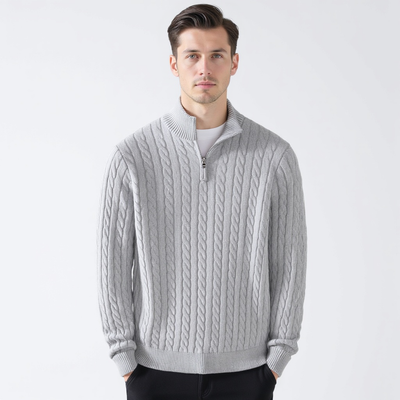 Joshua | Luxury knitted pullover with zipper