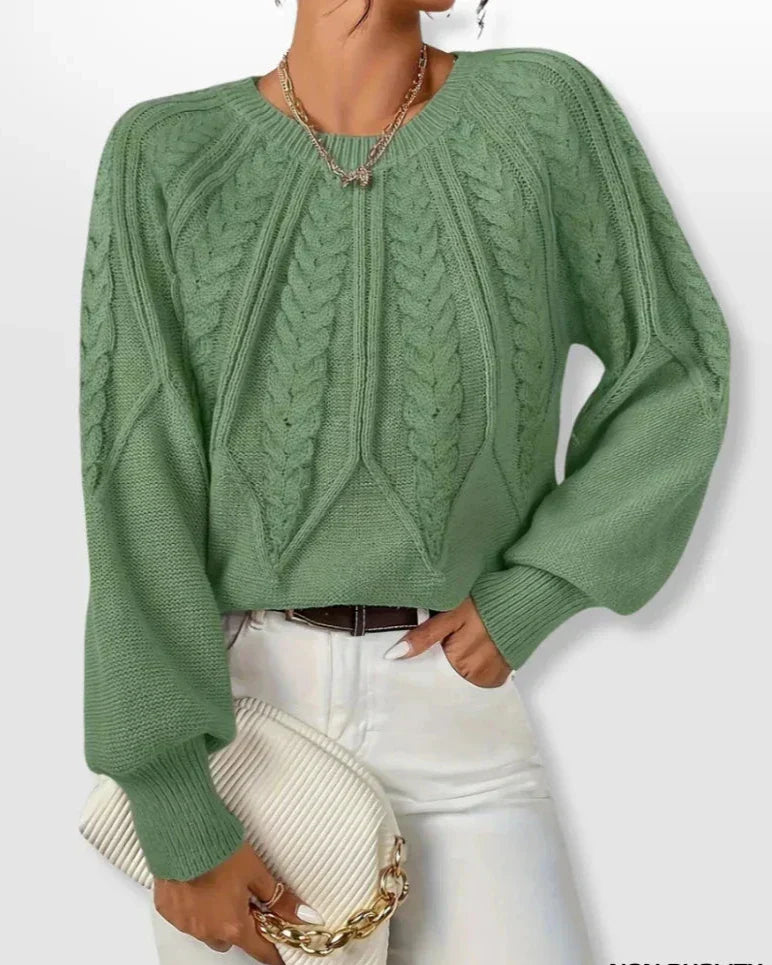 Mary| Chic twisted knit sweater