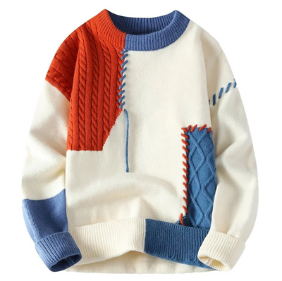 Sarah| Contemporary Patch Sweater