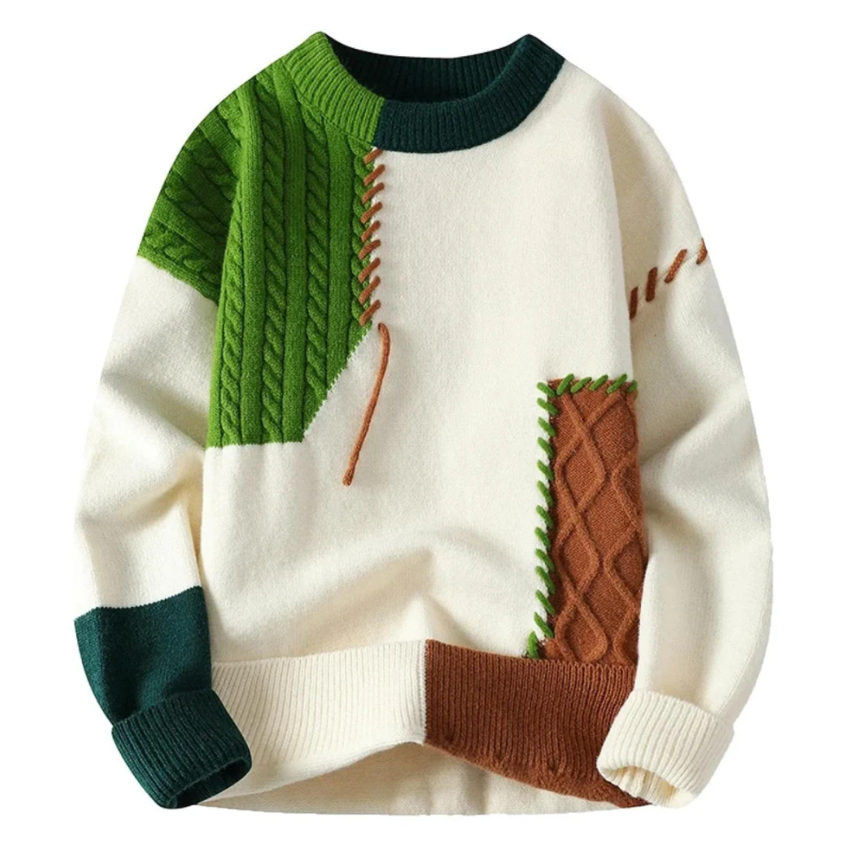 Sarah| Contemporary Patch Sweater