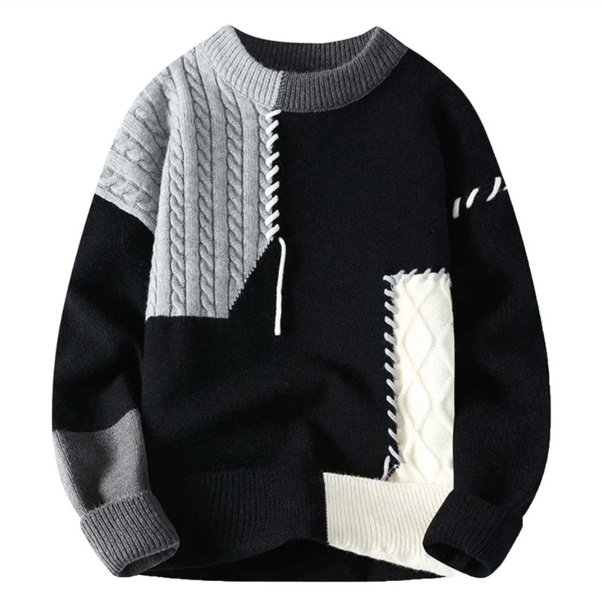 Sarah| Contemporary Patch Sweater