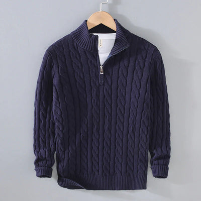 Randhir | Elegant sweater with half zipper