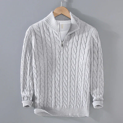 Randhir | Elegant sweater with half zipper