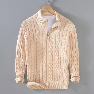 Randhir | Elegant sweater with half zipper