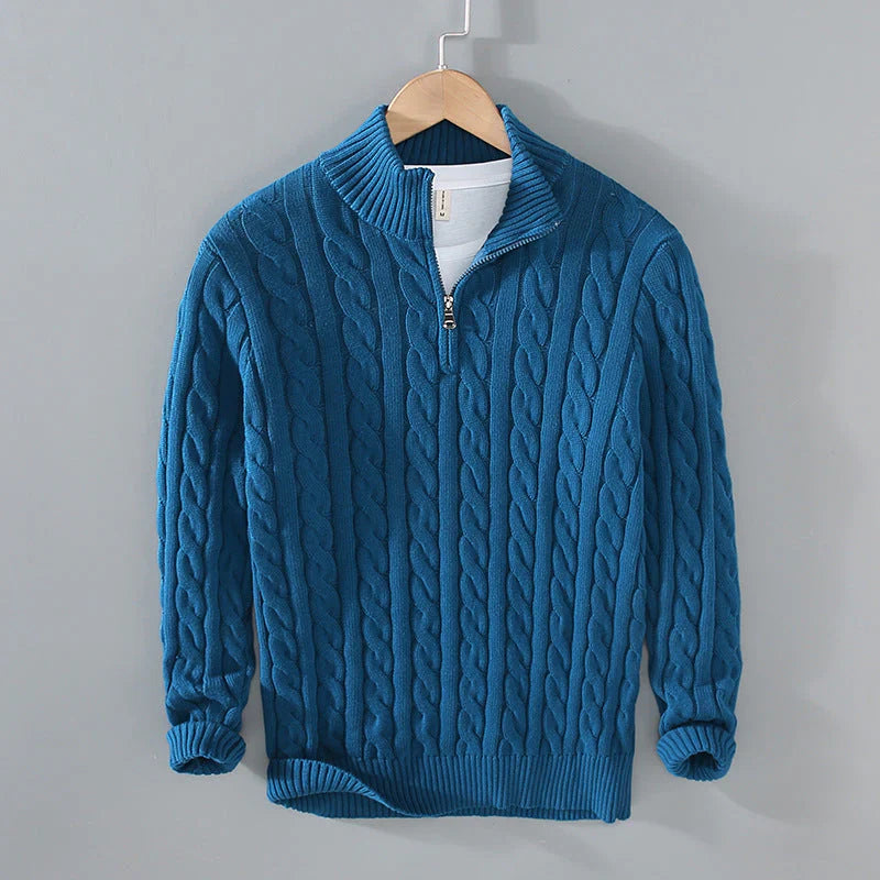 Randhir | Elegant sweater with half zipper