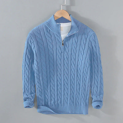 Randhir | Elegant sweater with half zipper