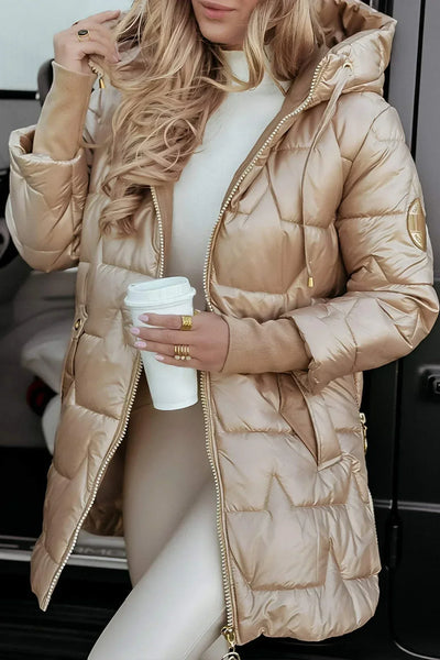 Jane | Elegant winter coat with hood and lining
