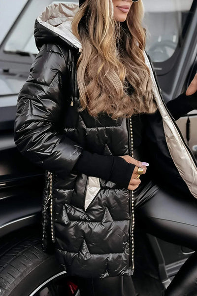 Jane | Elegant winter coat with hood and lining
