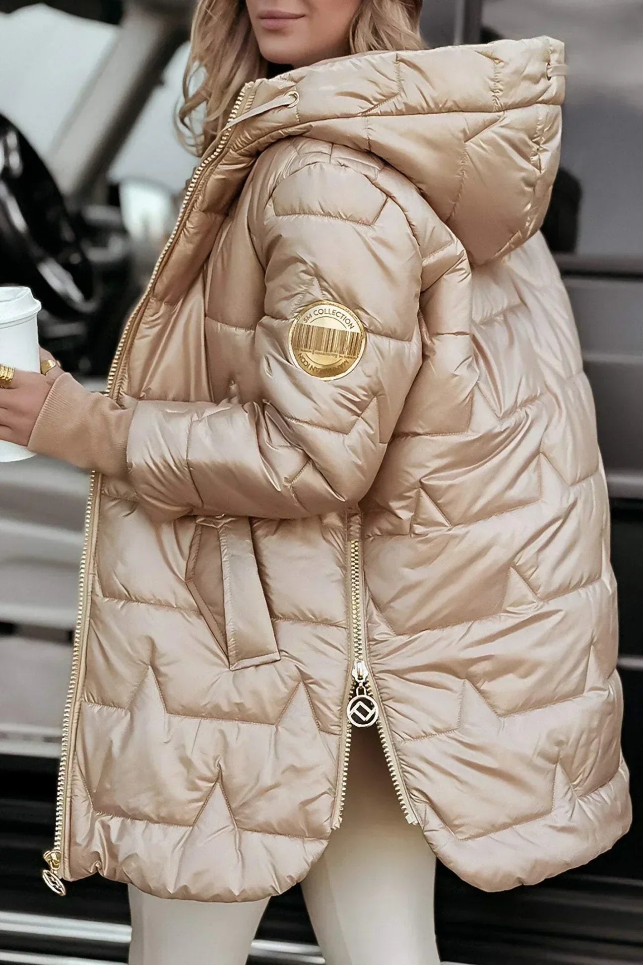 Jane | Elegant winter coat with hood and lining