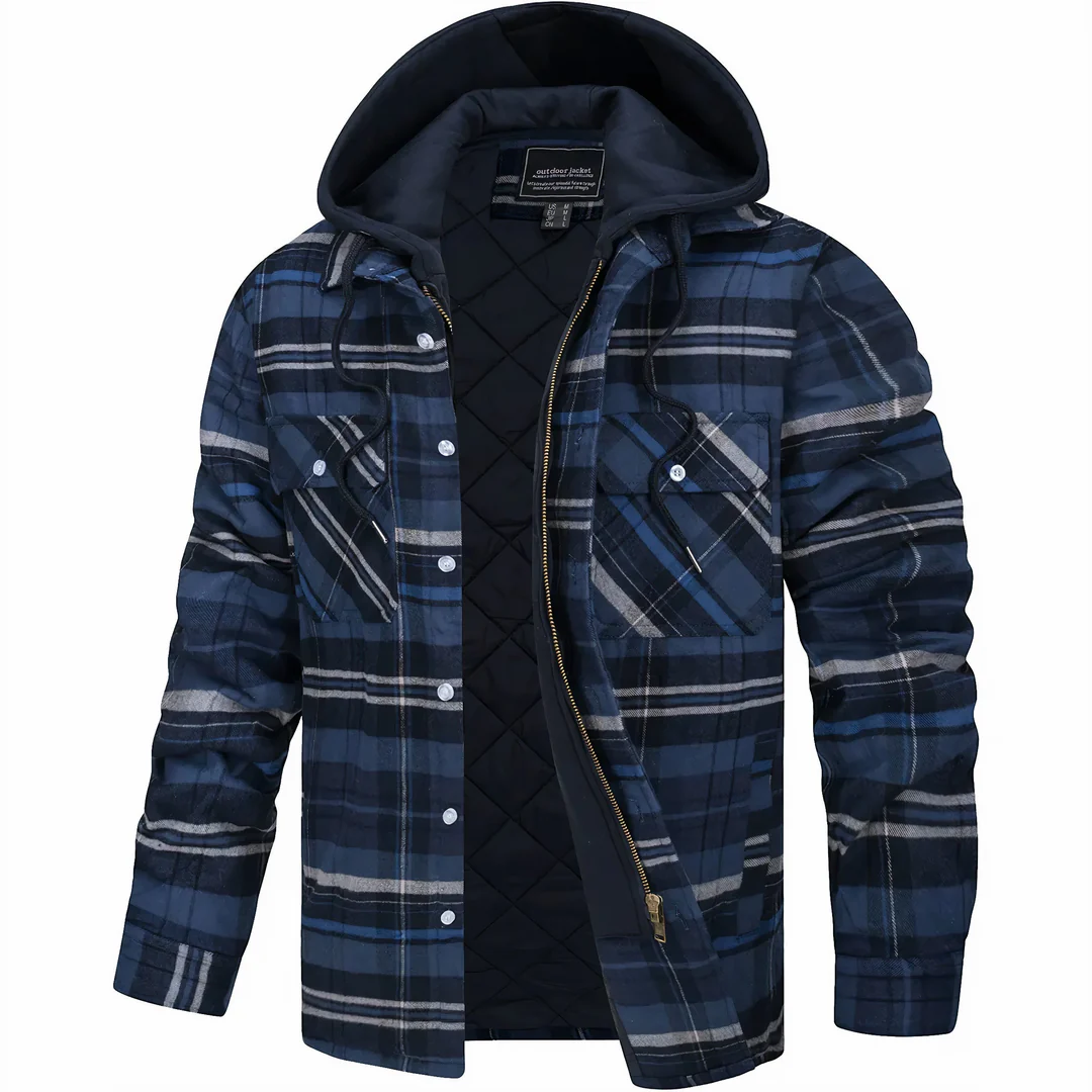 Peter| Checked jacket with zipper